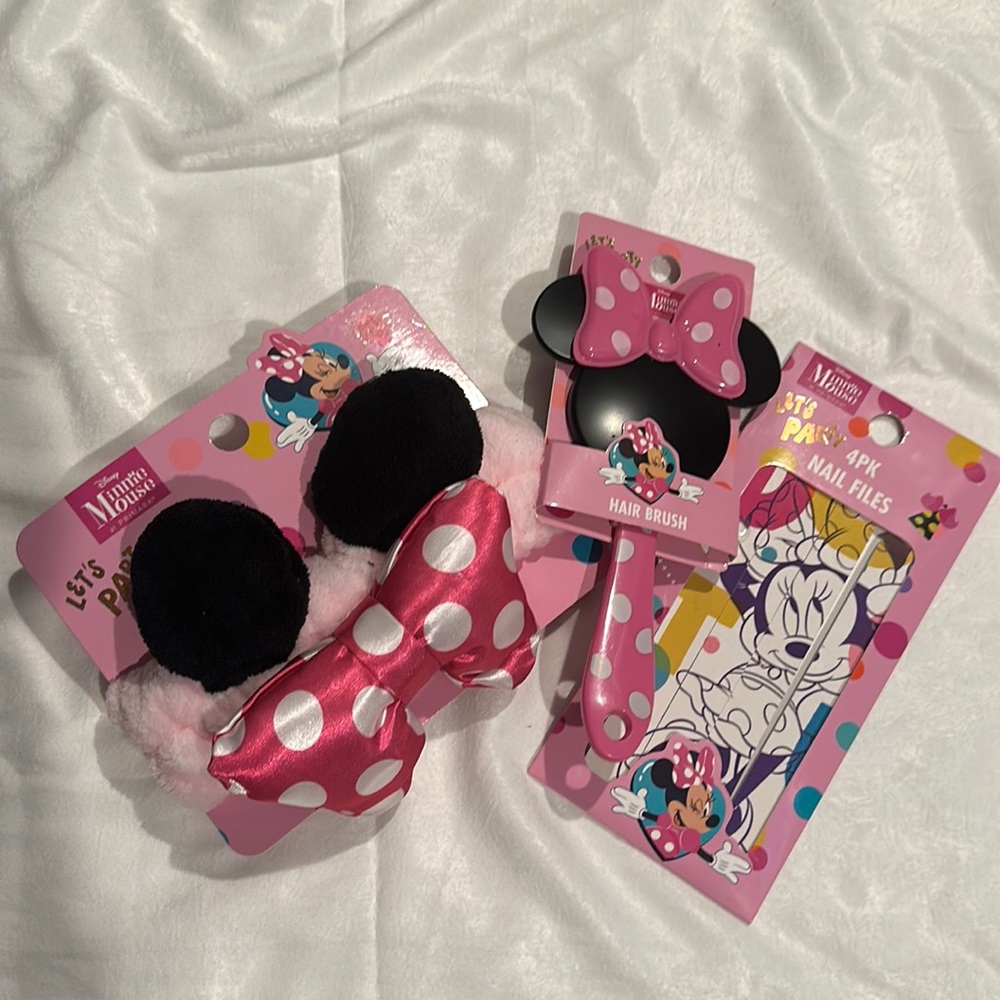Headband, brush, and nail files